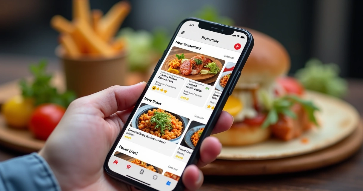 Clientes curiosos explorando novidades no cardápio delivery 