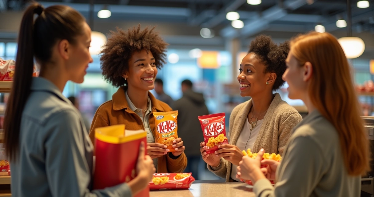 Clientes felizes segurando produtos exclusivos de edição limitada 