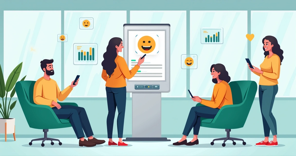 Clientes mostrando satisfação após responderem NPS