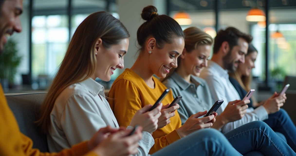 Clientes satisfeitos usando WhatsApp Business para atendimento ágil 