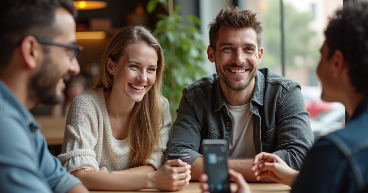Clientes indicando amigos para empresa em ambiente descontraído 