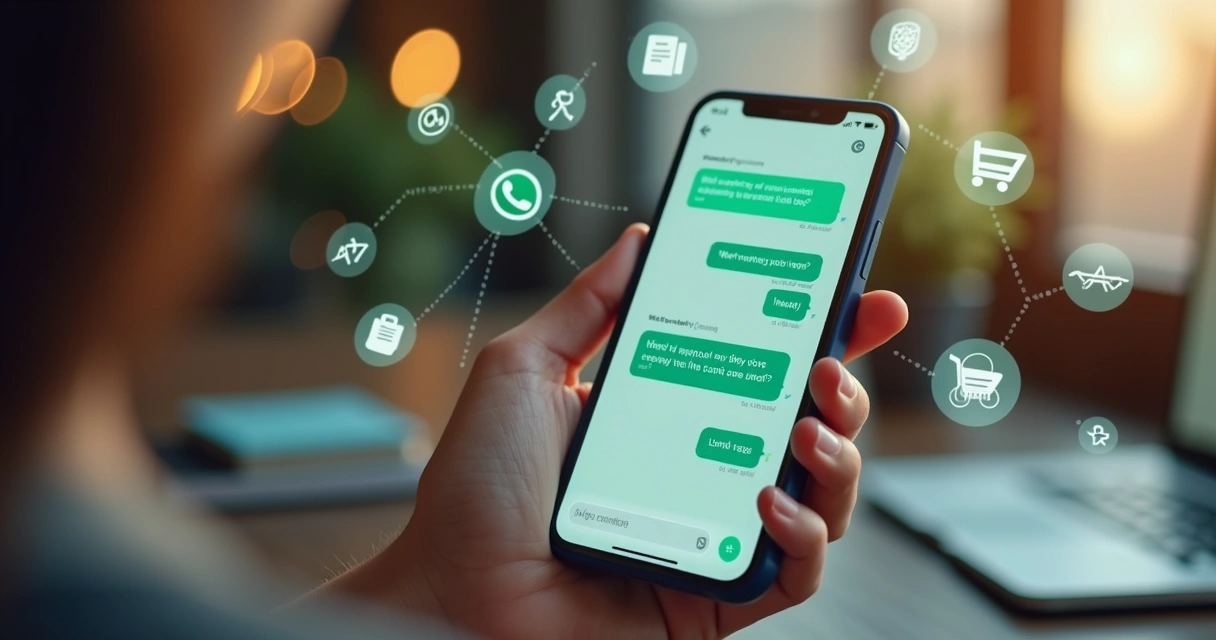 Cliente recebendo mensagem automática no seu smartphone