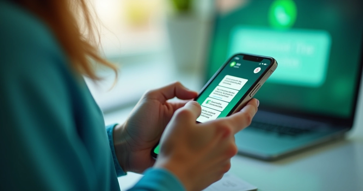 Paciente agendando consulta odontológica pelo WhatsApp 