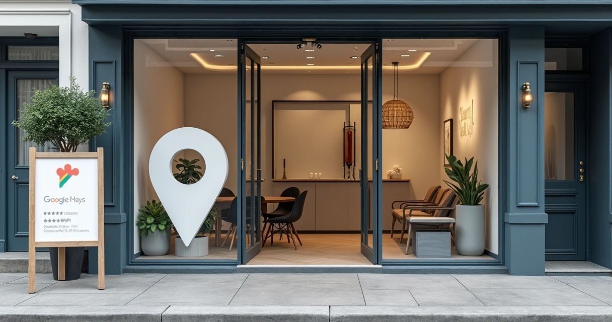 Clínica odontológica com destaque no mapa do Google 