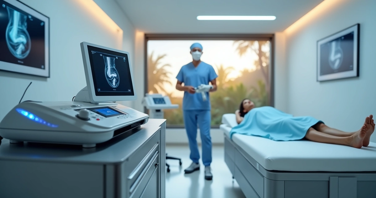 Equipamentos de endolaser e ultrassom em clínica vascular moderna em Salvador 
