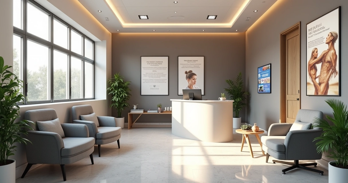 Recepção confortável de clínica vascular em Arcoverde 