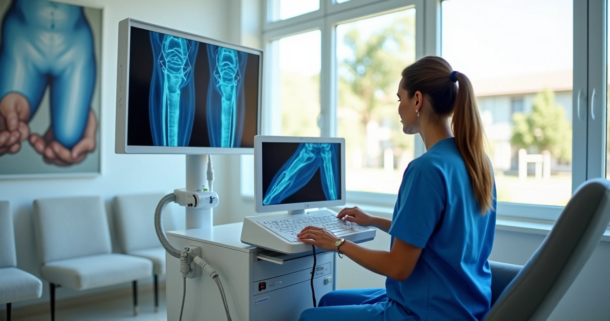 Ambiente de clínica moderna em Campinas com equipamento de laser e ultrassom 