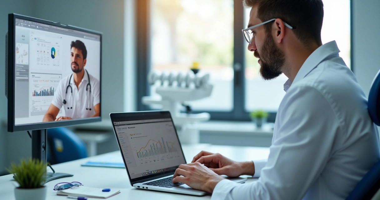 Dentista recebe diagnóstico personalizado de marketing em videochamada 