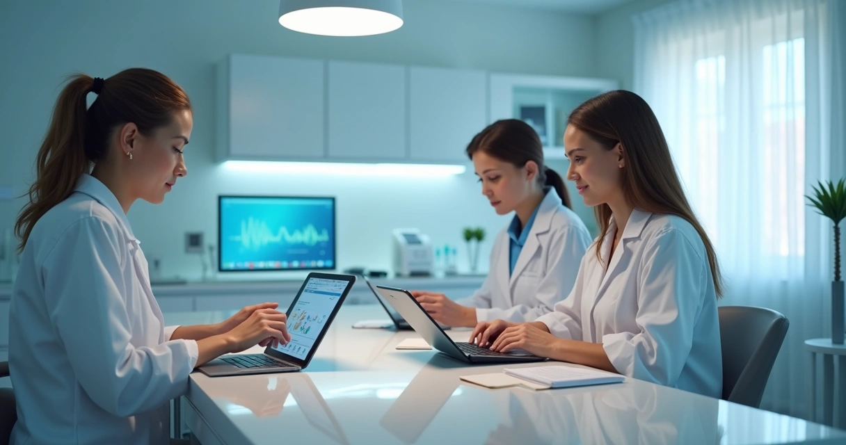 Ambiente de clínica odontológica com digitalização de processos 