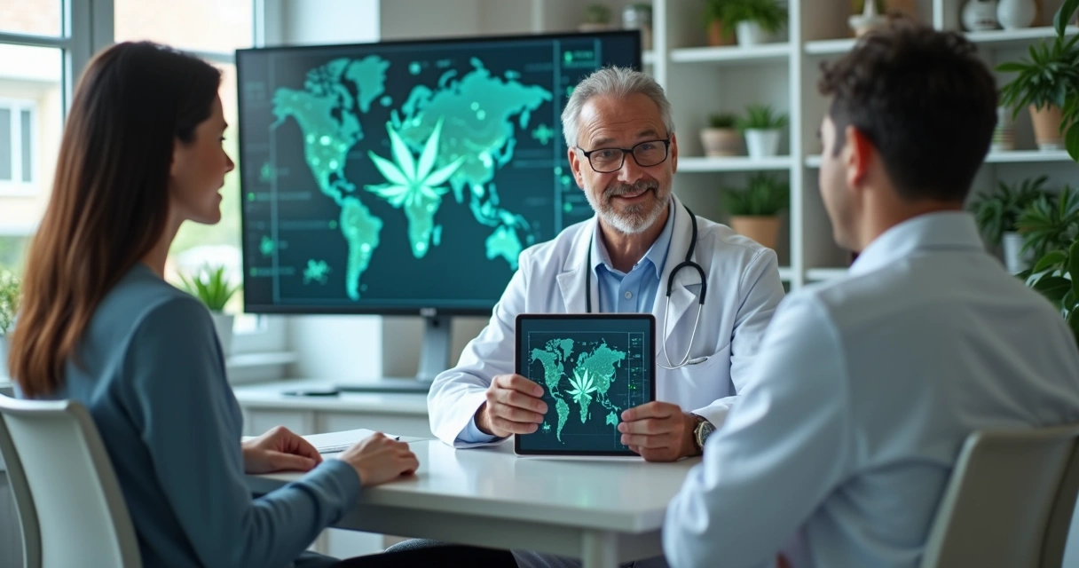 Médico analisando perfil genético para personalizar tratamento