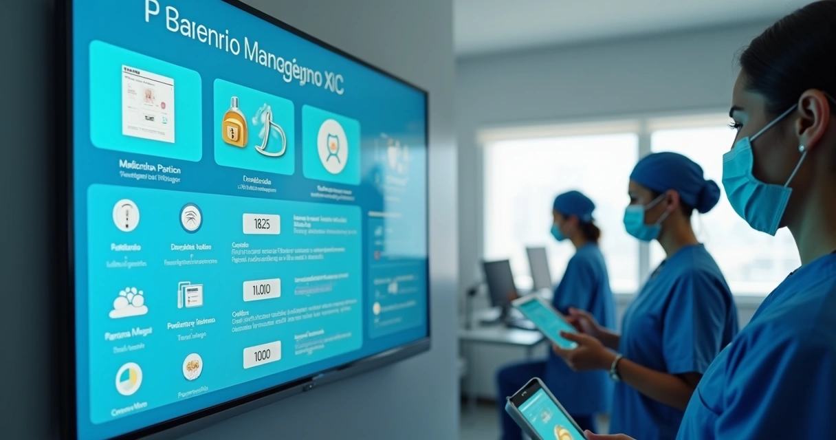 Sistema de gestão clínica mostrando prontuário digital com segurança