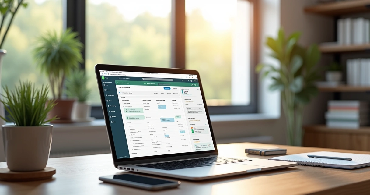 Computador e smartphone exibindo sistema de agendamento online para clínica de psicologia com notificações via WhatsApp 