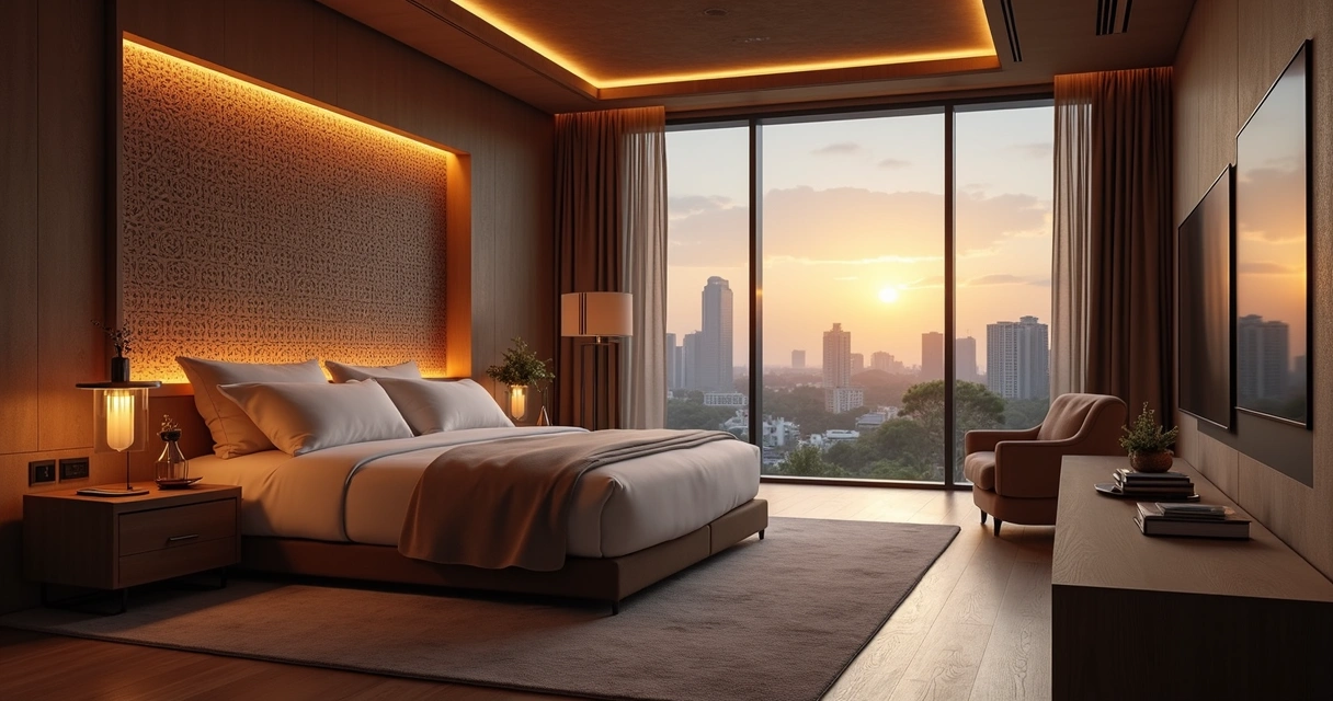 Ambiente clínico moderno com equipamento de biofeedback digital em tela, luzes suaves e design sofisticado 