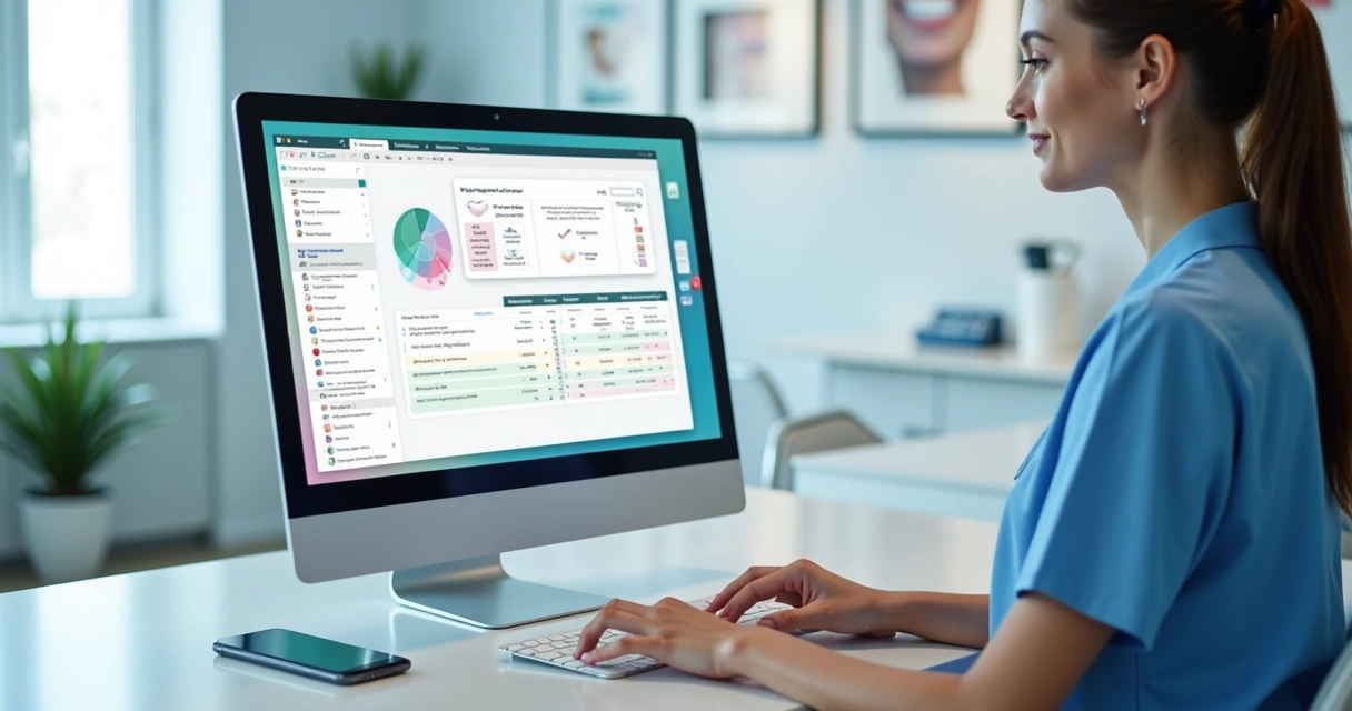 Atendimento odontológico com WhatsApp e CRM na tela 