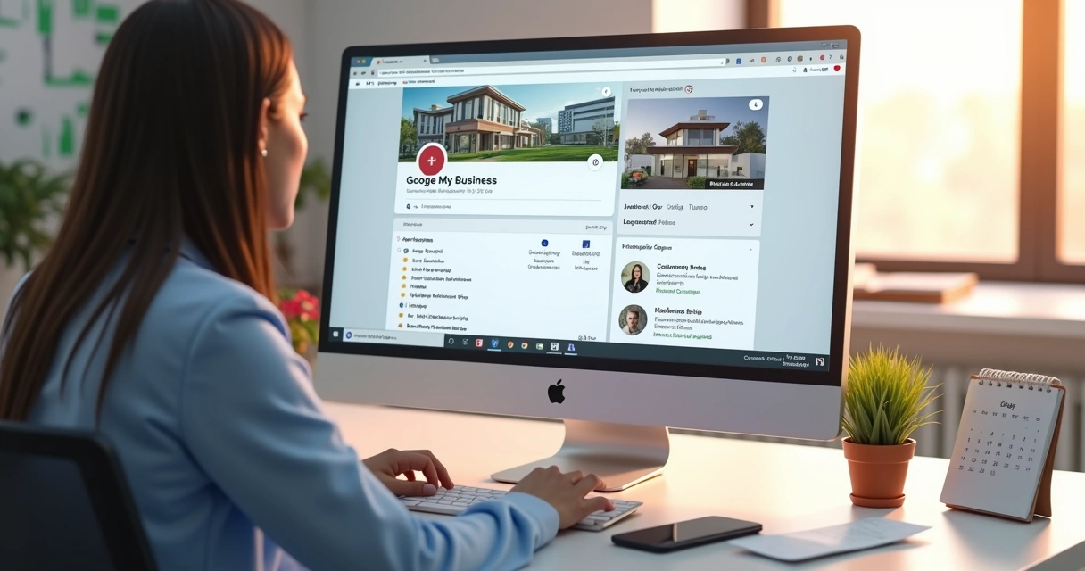 Mãos preenchendo informações de uma clínica em tela de computador 