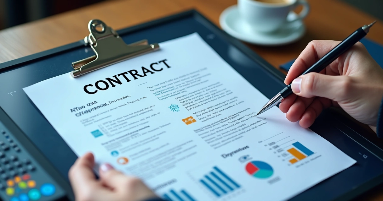 Exemplo de contrato com visual law e design claro 