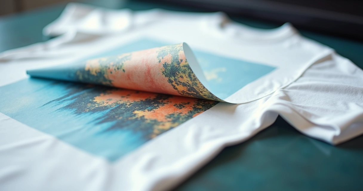 Detalhe de estampa DTF fotográfica em camiseta de algodão