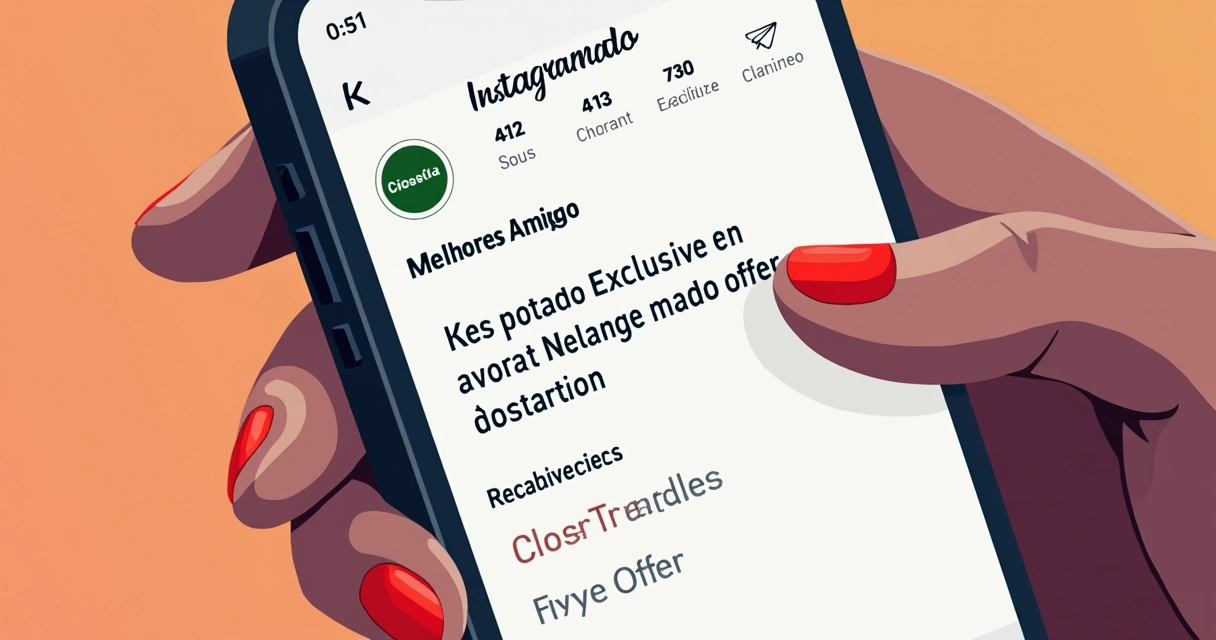 Tela mostrando Close Friends selecionado nos Stories do Instagram 