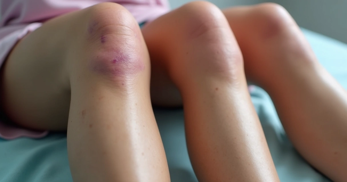 Close nas pernas mostrando resultado estético em Campinas após escleroterapia com espuma