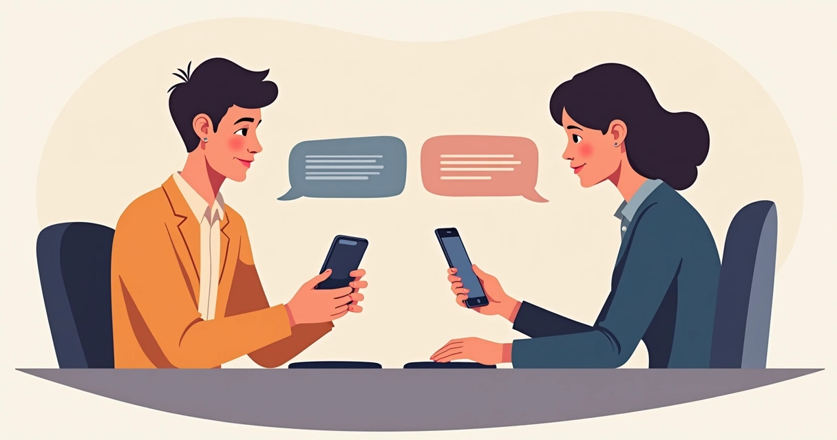 Duas pessoas conversando de forma ética pelo Instagram 