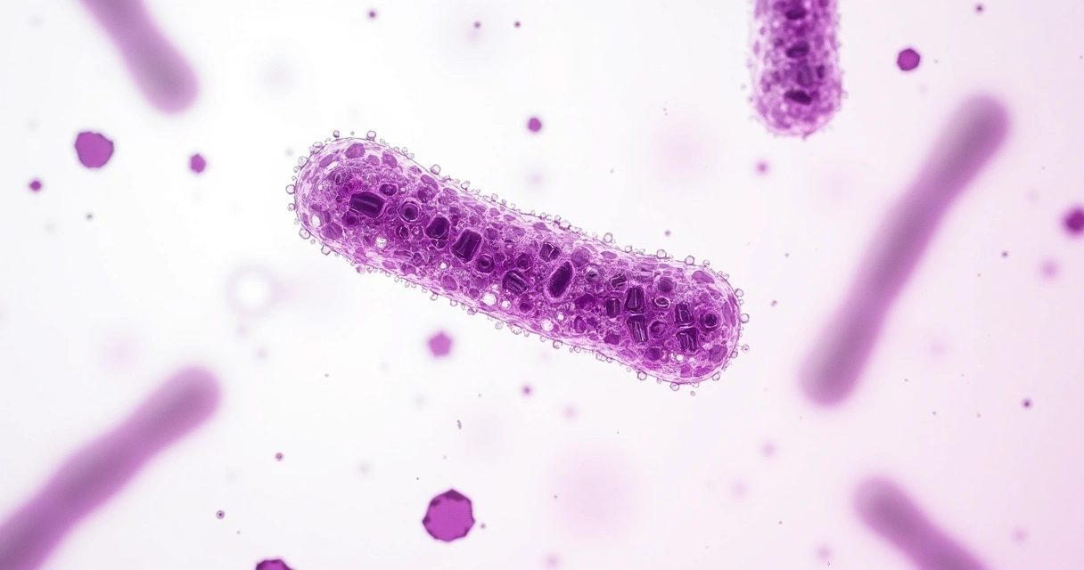 Identificação e importância clínica dos bastonetes gram-positivos 2 Bastonetes Clostridium corados por Gram, visualização microscópica, grande aumento, forma esporulada