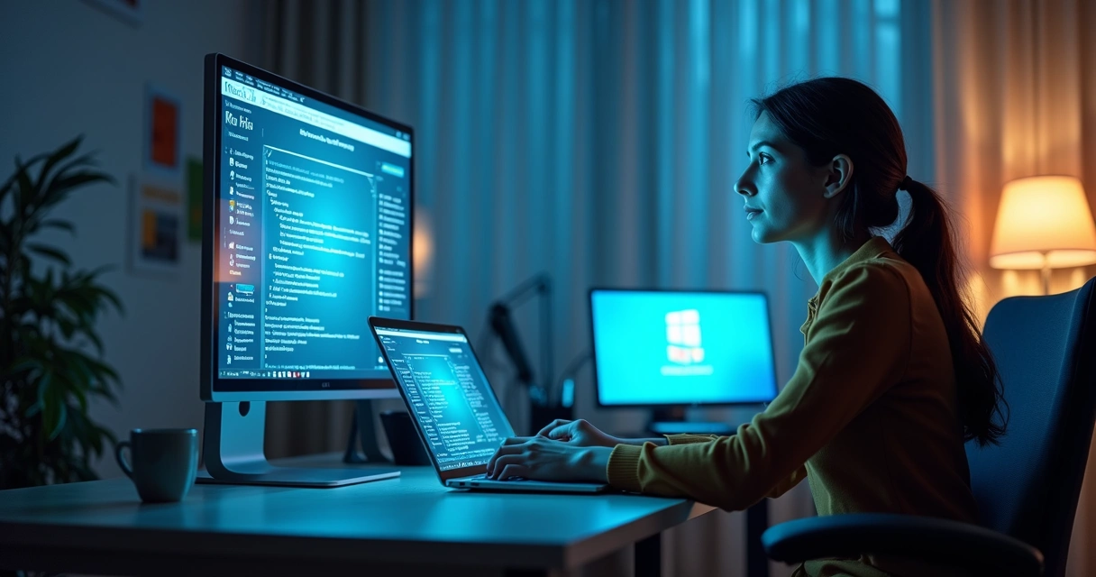 Tela de computador mostrando barra de progresso de recuperação de dados da nuvem 