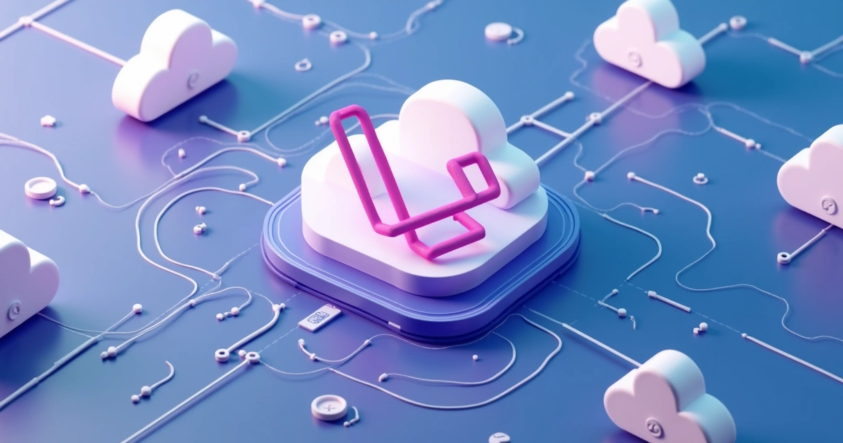 Modern cloud deployment of Laravel app visualized 