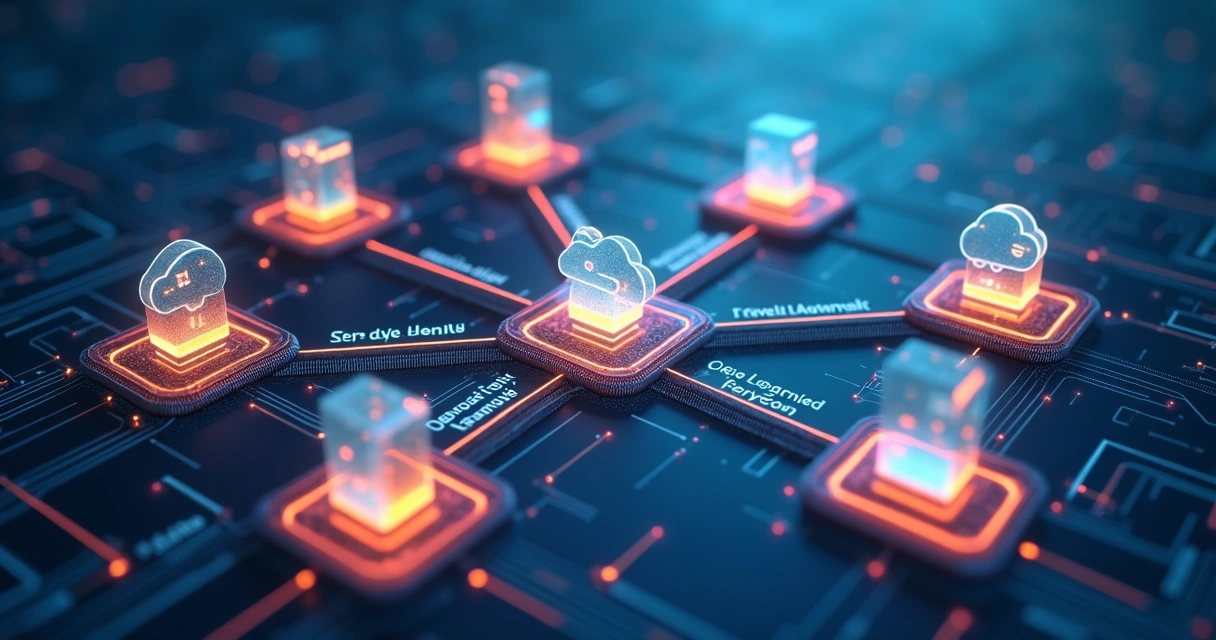Visualization of a cloud architecture spanning multiple cloud providers 