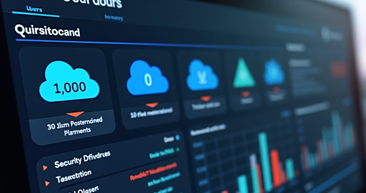 Cloud storage dashboard showing security warnings 