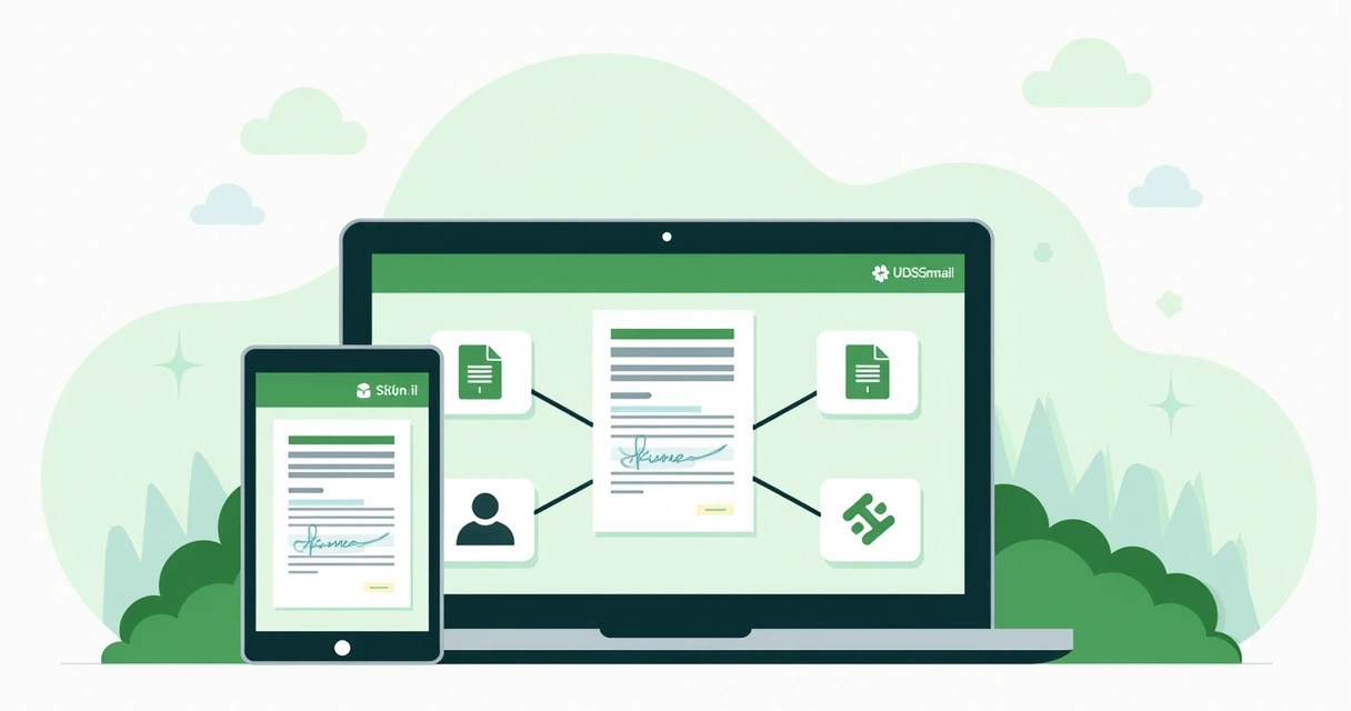CloudSign platform interface with AI contract features 
