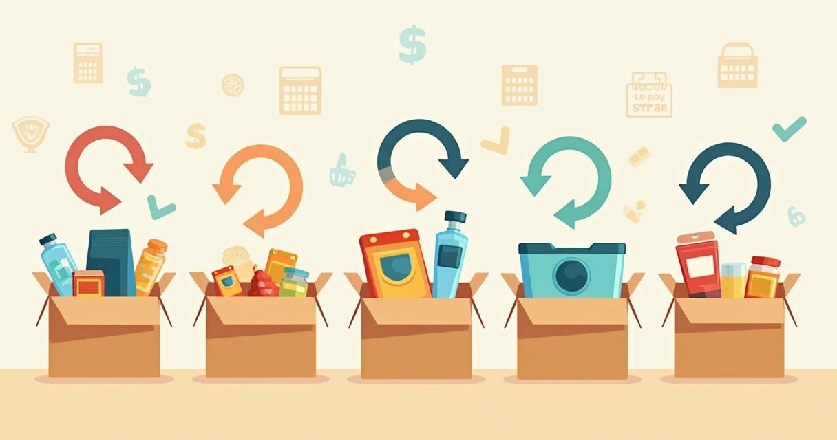 Assinatura de produtos variados em caixas mensais 