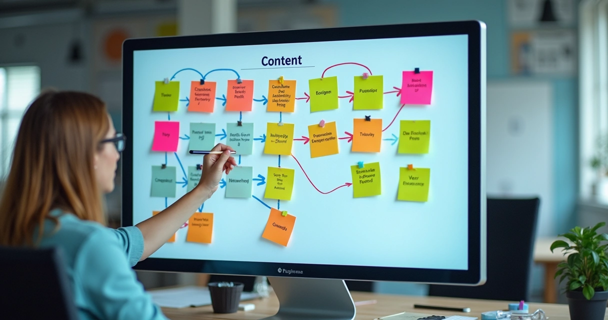 Organização de clusters temáticos em quadro digital 