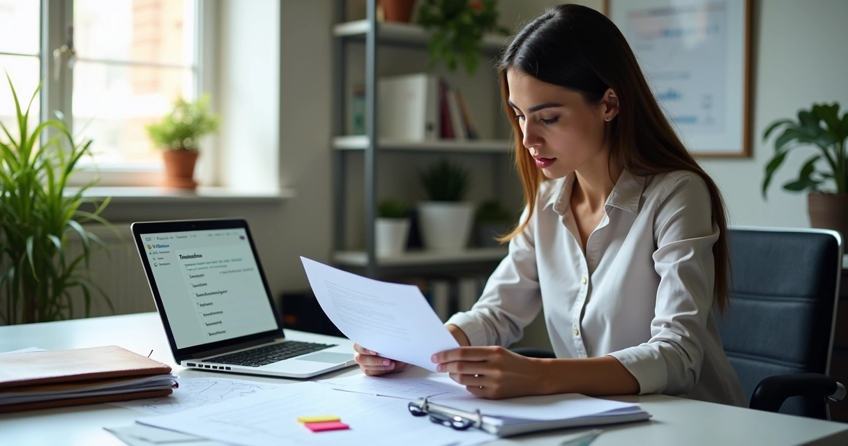 Pessoa escolhendo CNAE em documento de abertura de empresa em mesa 