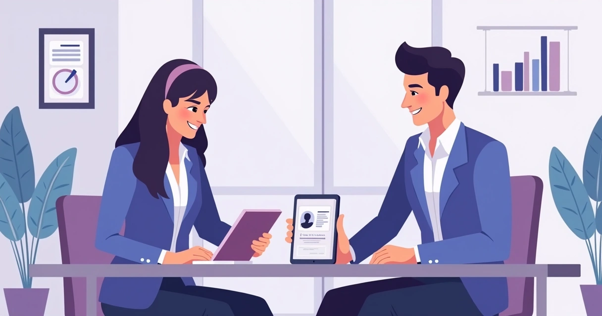 Reunião de coaching entre gerente e parceiro discutindo leads 