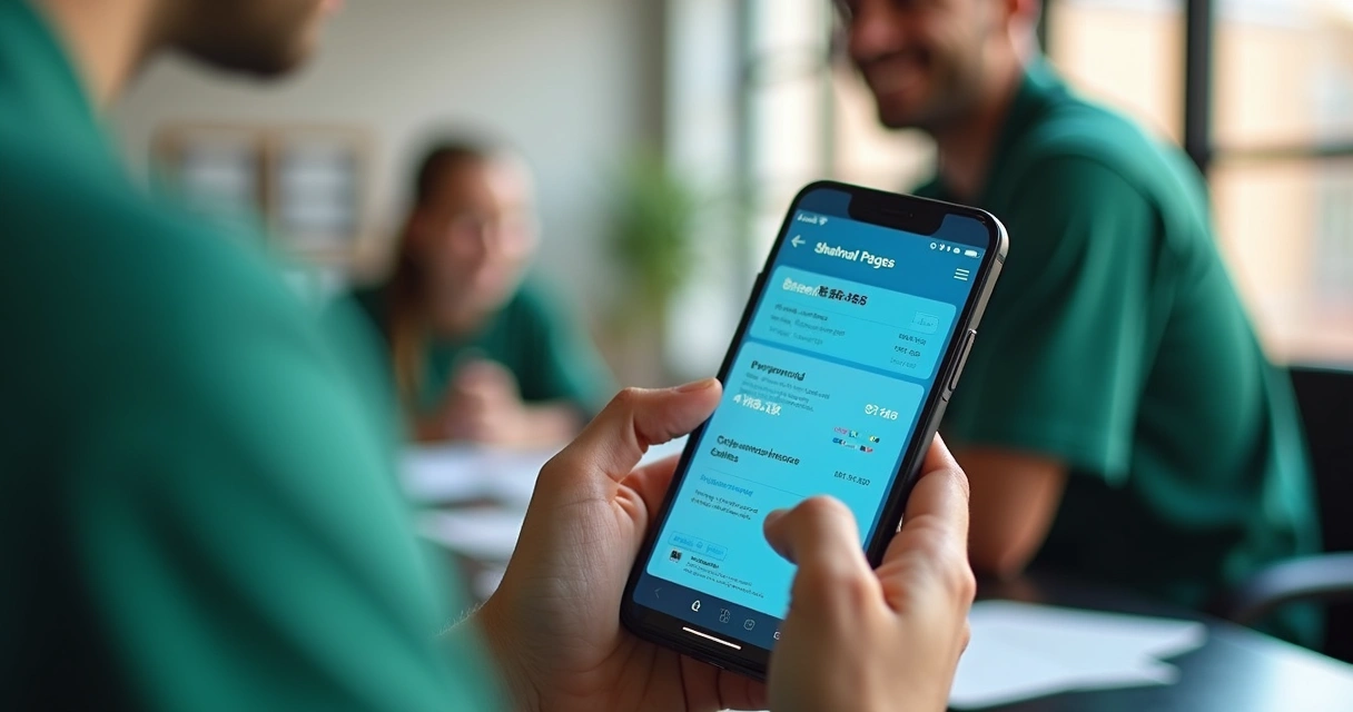 Tela de boleto digital para mensalidade escolar sendo enviada no celular 