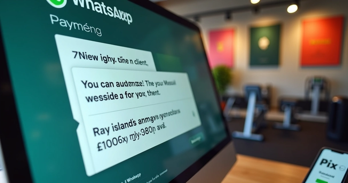 Mensagem automática de cobrança pelo WhatsApp para cliente de academia