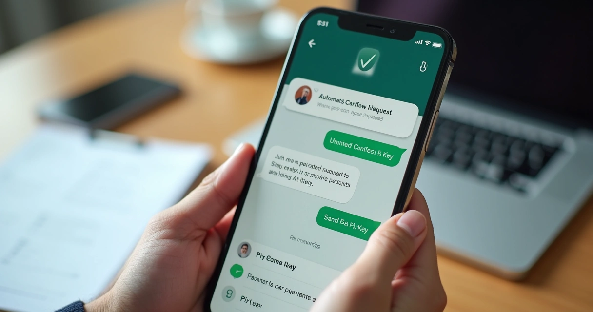 Tela de WhatsApp mostrando mensagem de cobrança automática Pix 
