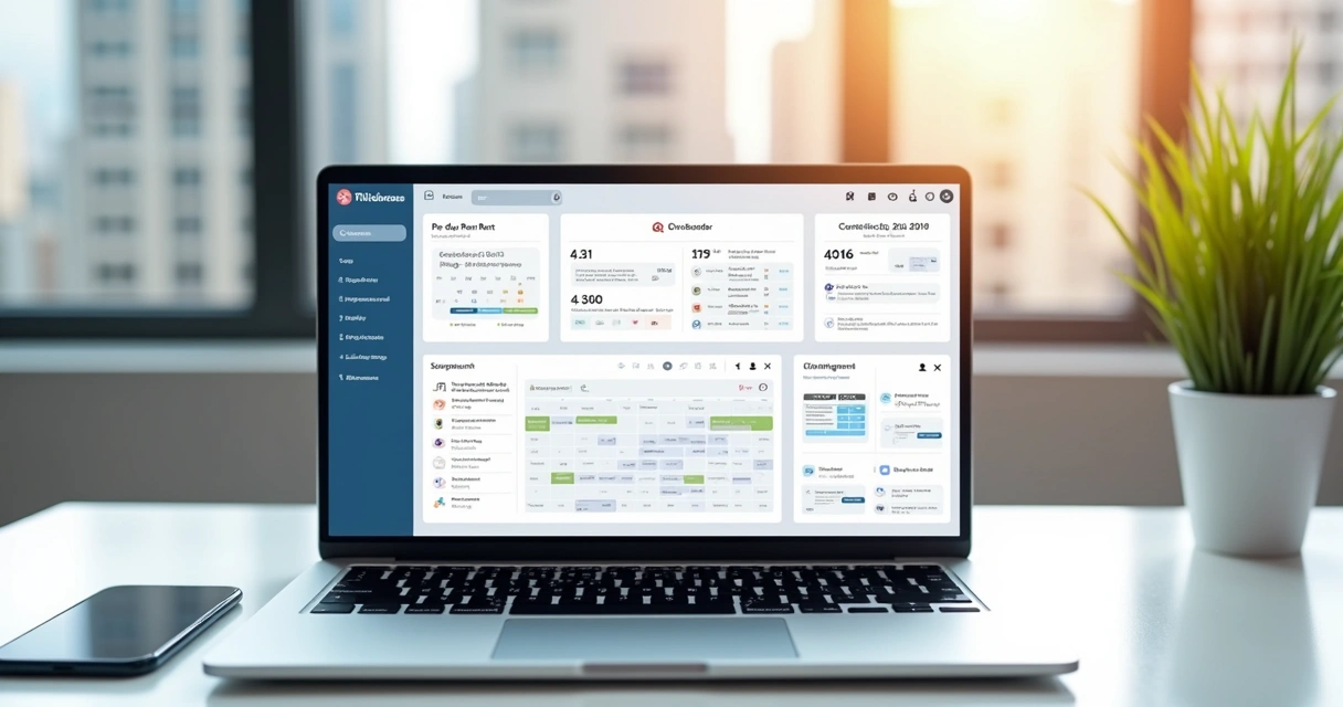 Painel digital de cobrança de aluguel com alerta e calendário 