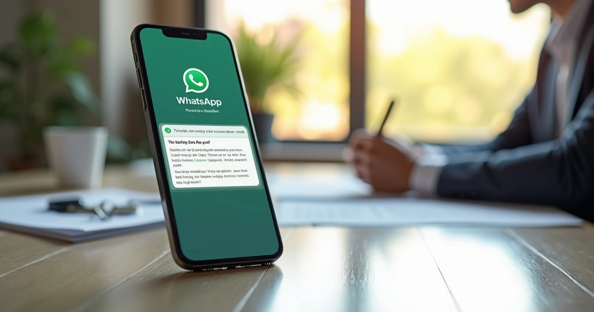 Mensagem de cobrança de aluguel enviada via WhatsApp