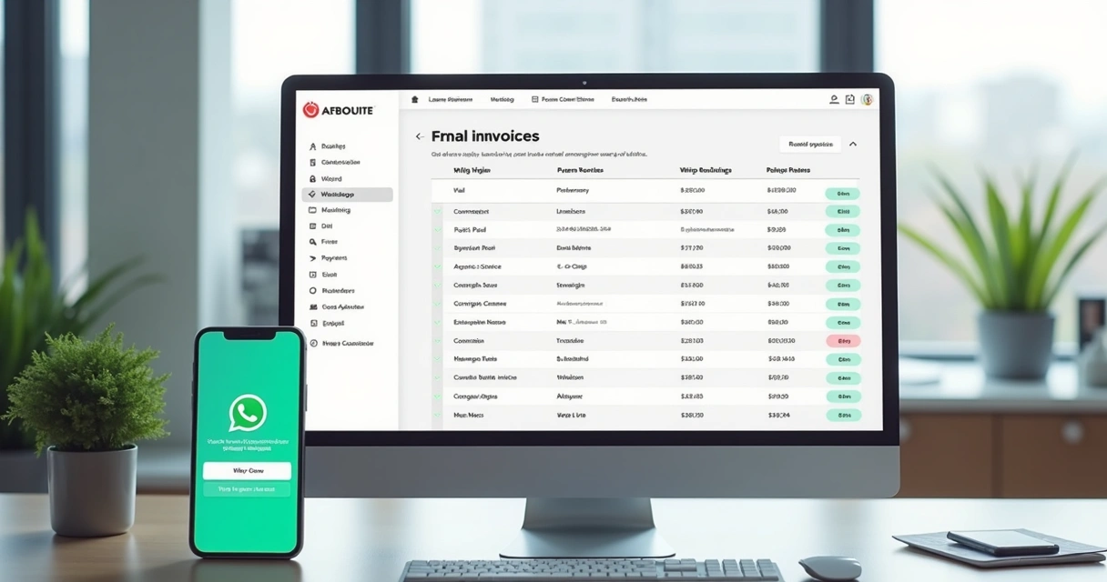 Painel online mostrando emissão automática de boletos 
