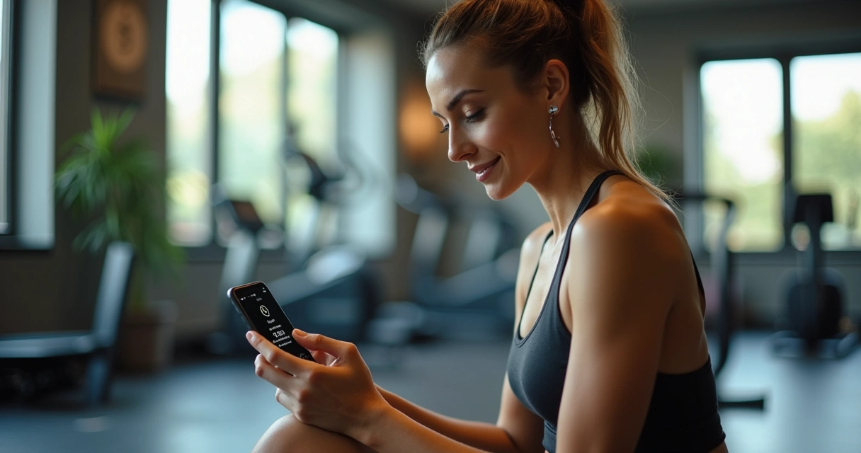 Mulher segurando celular com mensagem de cobrança automatizada do Sicoob no WhatsApp 
