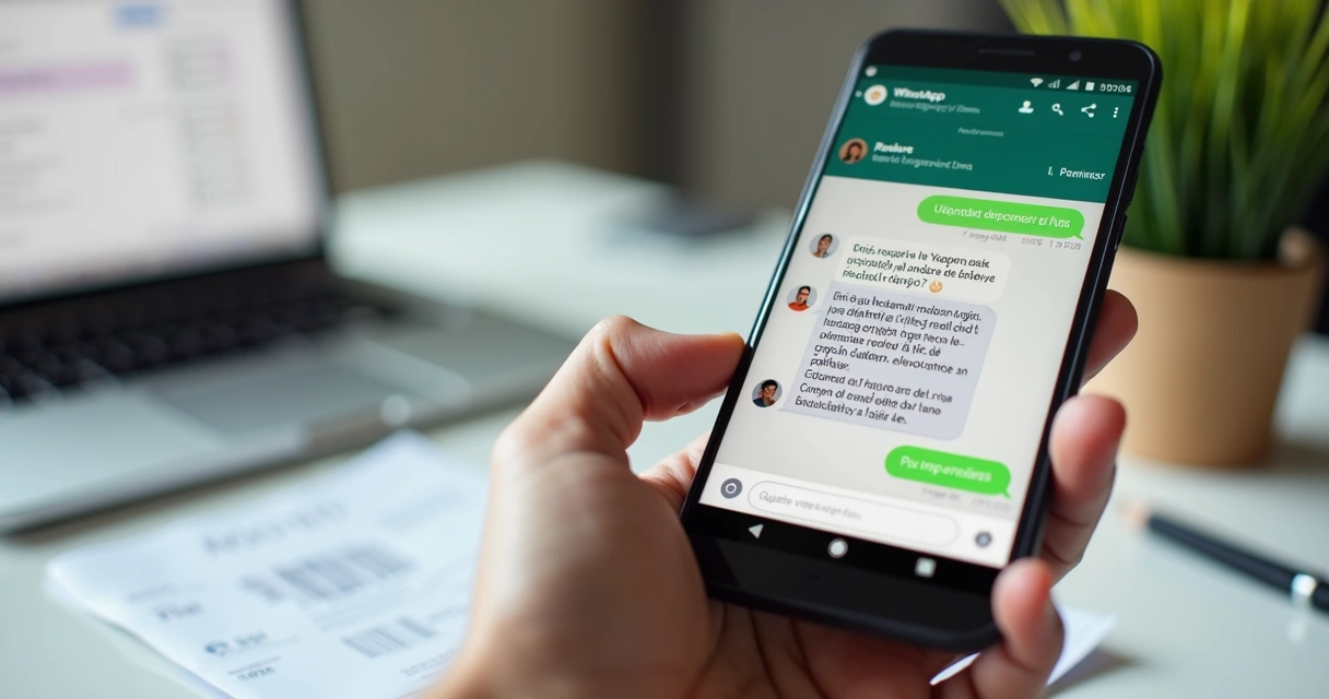 Cliente enviando comprovante Pix no WhatsApp para cobrança automática 
