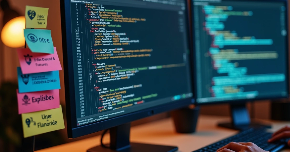 Tela de computador com código de sistema fiscal