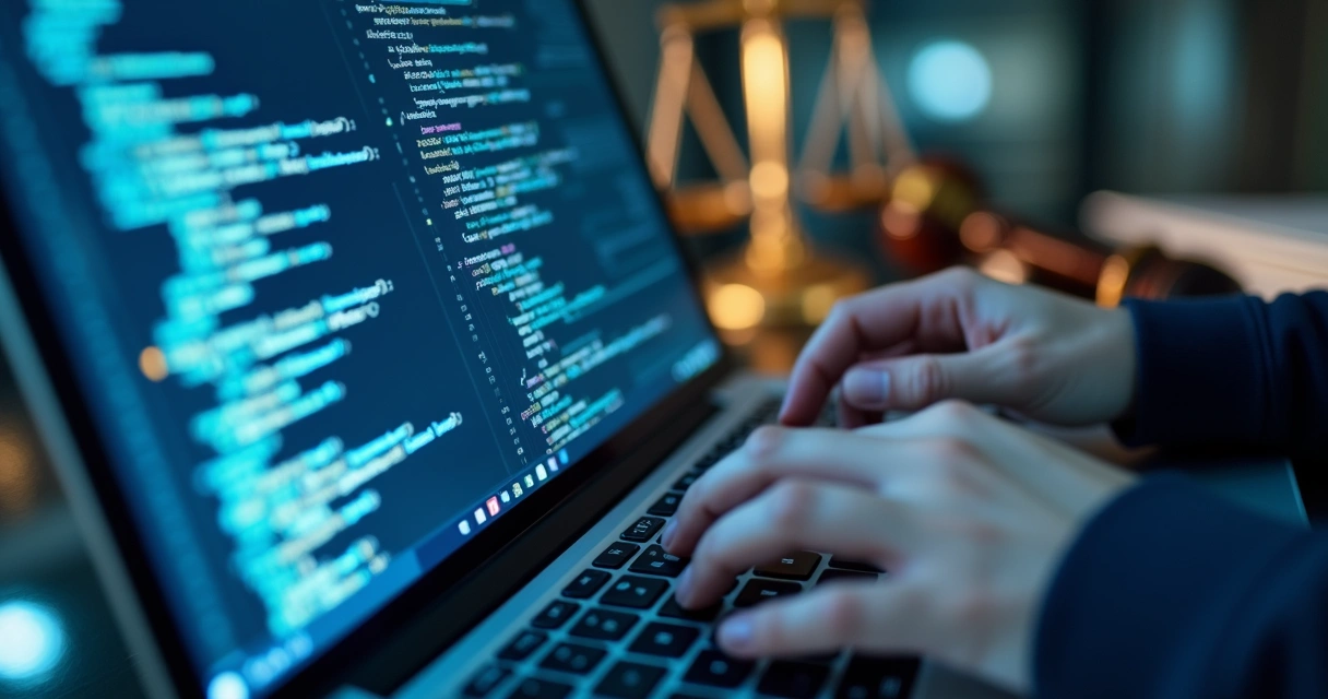 Código de inteligência artificial adaptado para chatbots jurídicos em tela de computador 