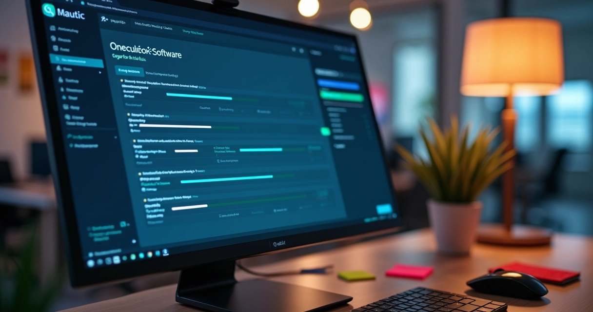 Tela mostra instalação automatizada do Mautic 