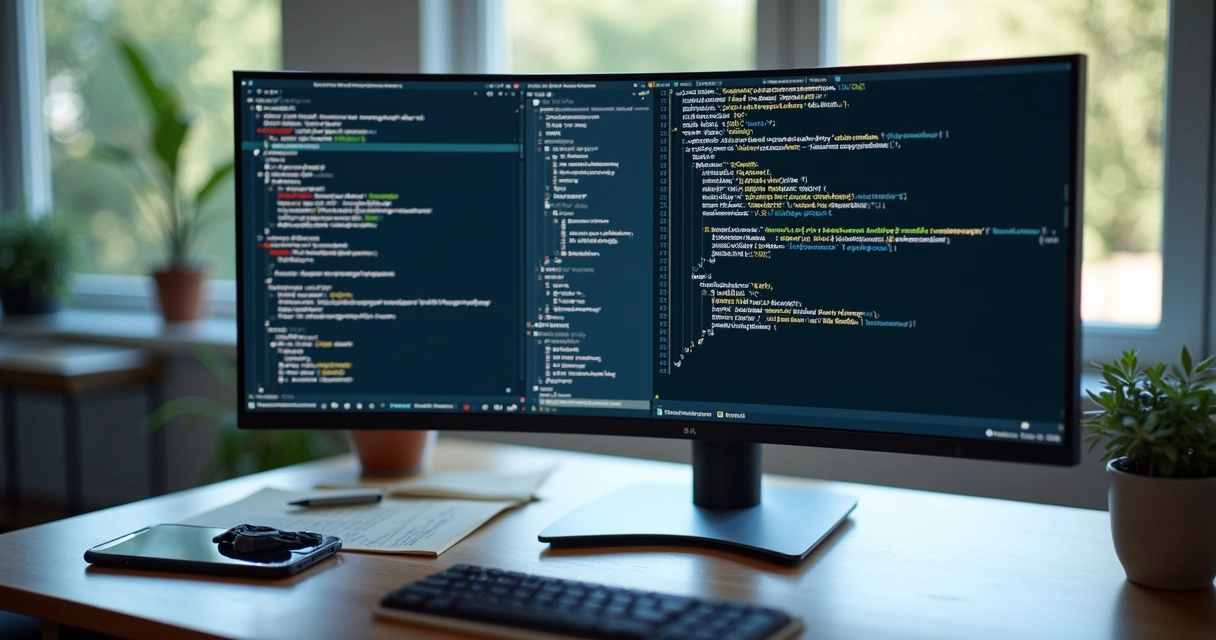 Imagem com trecho de JSON para emissão NF-e na tela do computador