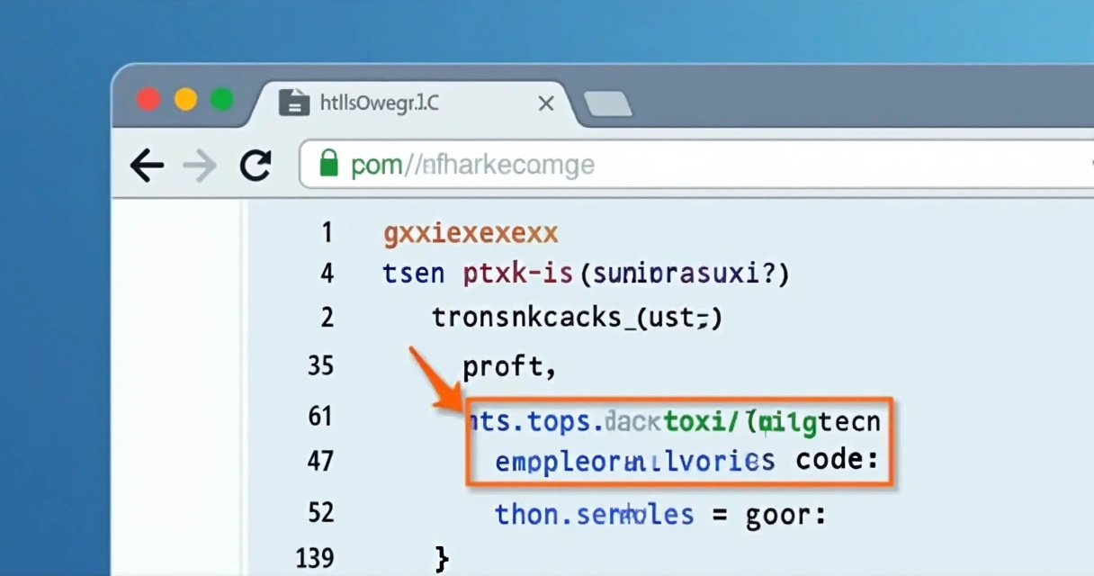 Exemplo visual do código de rastreamento Google Analytics sendo inserido no site 