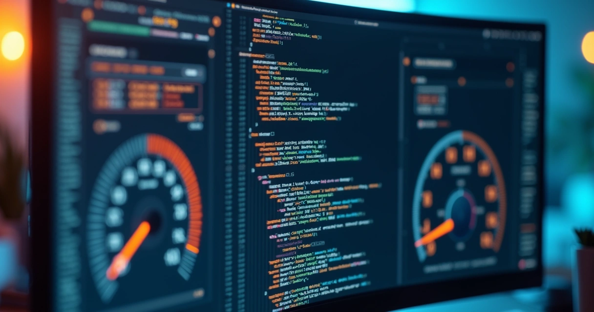 Tela de código exibindo site rápido e bem estruturado 