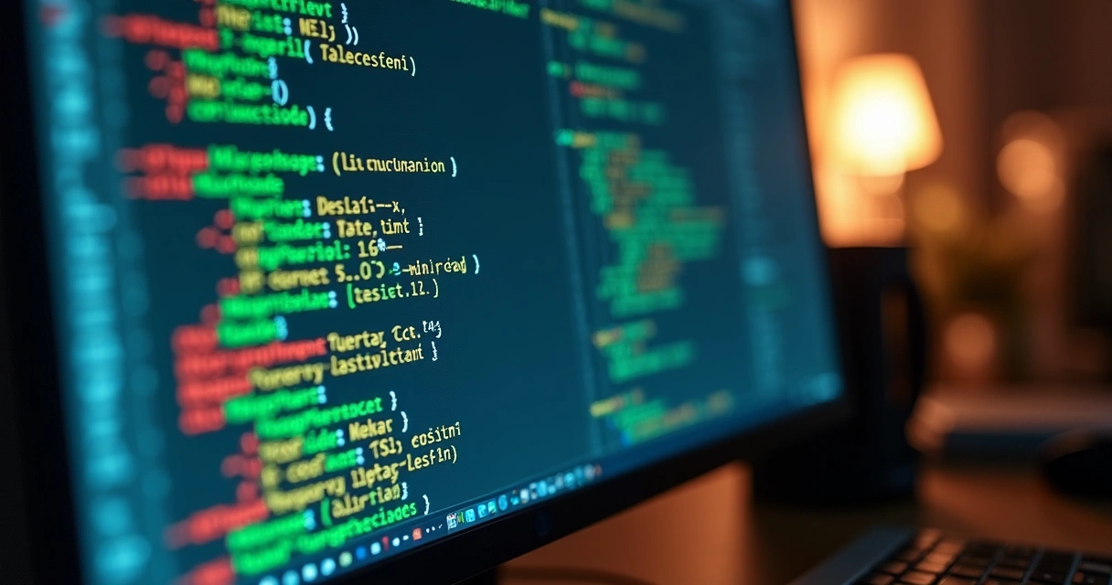 Tela de computador com código rodando testes automatizados