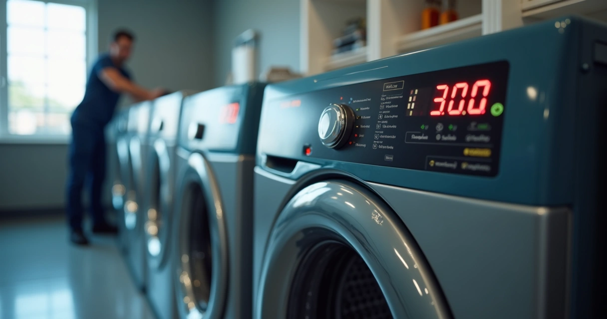 Painel digital de máquina WAP mostrando código de erro 